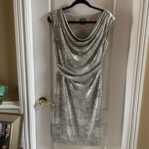 Vince Camuto NEW cocktail dress. Silver Hand wash. Spandex